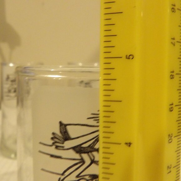 + VTG BC Caveman '70s Comics Clear Glass Pitcher & 5 Glass Set Dimpled Grog Hart - Picture 8 of 8